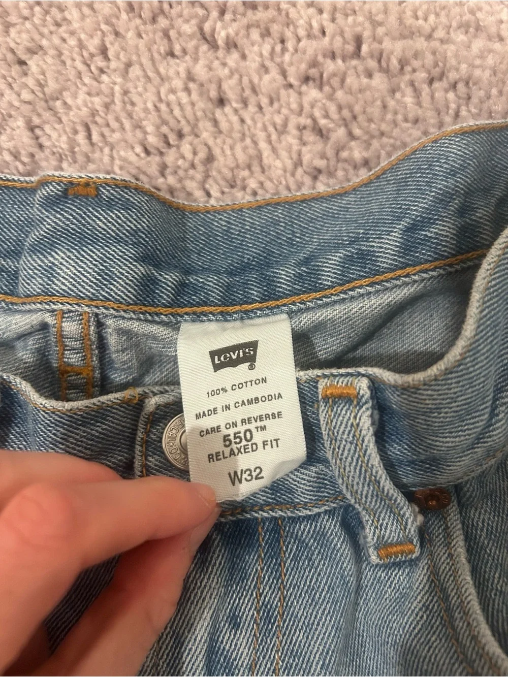 Levi’s relaxed fit 550 denim jort short y2k mens size 32